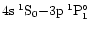 $4{\rm s}\:^1{\rm S}_0{-}3{\rm p}\:^1{\rm P}_1^{\circ}$