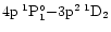$4{\rm p}\:^1{\rm P}_1^{\circ}{-}3{\rm p}^2\:^1{\rm D}_2$