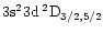 $\rm 3s^23d\:^2D_{3/2,5/2}$
