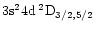 $\rm 3s^24d\:^2D_{3/2,5/2}$