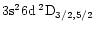 $\rm 3s^26d\:^2D_{3/2,5/2}$