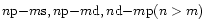 $n{\rm p}{-}m{\rm s}, n{\rm p}{-}m{\rm d}, n{\rm d}{-}m{\rm p} (n > m)$