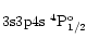 $\rule{0mm}{5mm} \rm 3s3p4s~^4P_{1/2}^o$