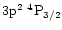 $\rm 3p^2~^4P_{3/2}$