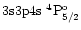 $\rm 3s3p4s~^4P_{5/2}^o$