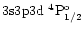 $\rm 3s3p3d~^4P_{1/2}^o$