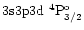 $\rm 3s3p3d~^4P_{3/2}^o$