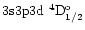 $\rm 3s3p3d~^4D_{1/2}^o$