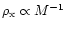 $\rho_{\rm x} \propto M^{-1}$