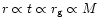 $r \propto t \propto
r_{\rm g} \propto M$