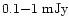 $\rm0.1 {-} 1~mJy$