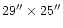 $29\arcsec \times 25\arcsec$