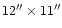$12\arcsec
\times 11\arcsec$