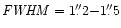 ${\it FWHM}=1\farcs 2 {-} 1\farcs 5$