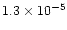 $1.3\times
10^{-5}$