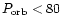 $P_{{\rm orb}} < 80$