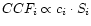 $CCF_i \propto c_i \cdot S_i$