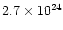 $2.7\times 10^{24}$