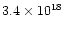 $3.4\times 10^{18}$