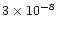 $3\times 10^{-8}$
