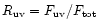 $R_{\rm uv}={F}_{\rm uv}/{F}_{\rm tot}$