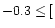 $-0.3 \le [$