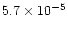 $5.7\times 10^{-5}$
