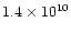 $1.4 \times 10^{10}$