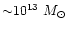 ${\sim} 10^{13}~M_\odot$