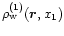 $\rho_{\rm w}^{(1)}({\vec r},x_1)$