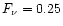 $F_{\nu} = 0.25$