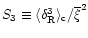 $S_3 \equiv \langle\delta_{\rm R}^3 \rangle_{\rm c}/\overline{\xi}^2$