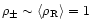 $\rho_{\pm}\sim \langle\rho_{\rm R}\rangle=1$