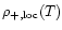 $\rho_{+,\rm loc}(T)$
