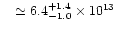$~~\simeq6.4^{+1.4}_{-1.0}\times10^{13}$