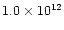 $1.0\times10^{12}$