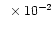 $~\times 10^{-2}$