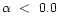 $\alpha~<~0.0$