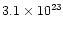 $3.1\times 10^{23}$