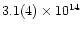 $3.1(4)\times 10^{14}$