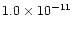 $1.0\times
10^{-11}$