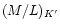 $(M/L)_{K^{\prime}}$