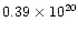 $0.39 \times 10^{20}$