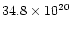 $34.8\times 10^{20}$