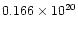 $0.166\times 10^{20}$