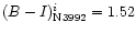 $(B-I)^i_{\rm N3992} = 1.52$