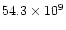 $54.3\times10^9$