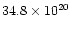 $34.8\times 10^{20}$
