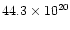 $44.3\times 10^{20}$