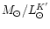 $M_{\odot}/L_{\odot}^{K^{\prime}}$